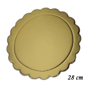 BASE LAMINADA DOURADA 28 CM 10 PEÇAS 2MM