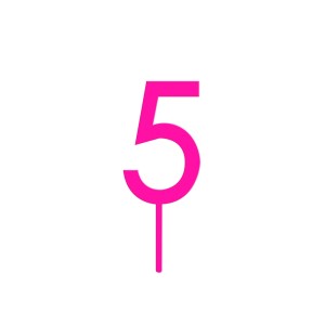 TOPO DE BOLO N°5 - ROSA