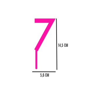 TOPO DE BOLO N° 7 - ROSA