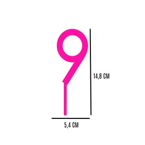 TOPO DE BOLO N° 9 - ROSA