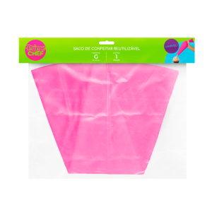 Saco Reutilizável de Silicone Rosa - Grande