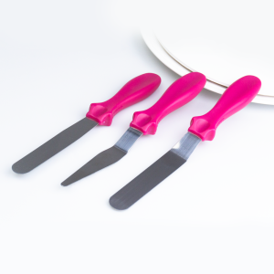 Kit com 3 Espátulas de Confeiteiro - Rosa