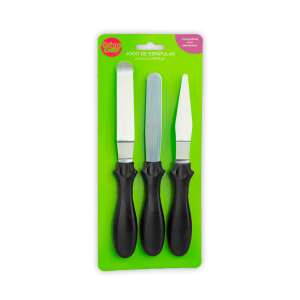 Kit  Espátulas de Confeiteiro - Preta