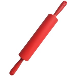 ROLO ABRIDOR DE MASSA 45CM EM SILICONE VERMELHO
