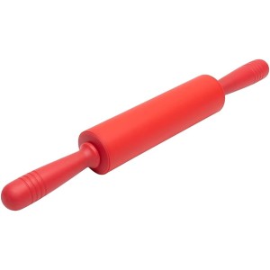 ROLO ABRIDOR DE MASSA 45CM EM SILICONE VERMELHO