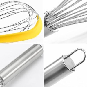 Batedor em Aço Inox Fouet Com Raspador 26cm