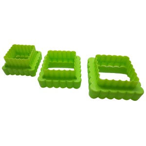 KIT CORTADOR QUADRADO FRENTE E VERSO 3 PÇS