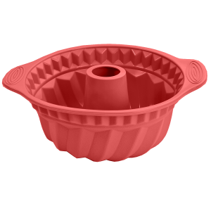 FORMA TRADICIONAL PARA BOLOS EM SILICONE COM ALÇAS - 28,5CM