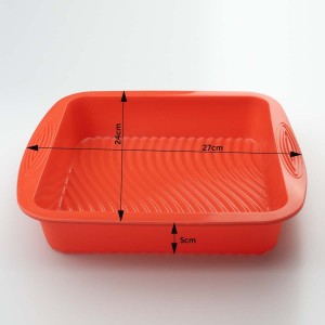 FORMA EM SILICONE PARA BROWNIE - 27X24CM