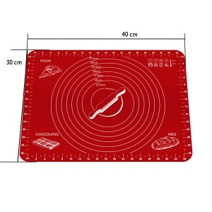 TAPETE MULTIUSO EM SILICONE - 40x30 CM - VERMELHO