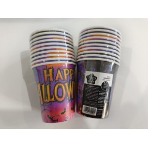 KIT C/ 10 COPOS 250ML HALLOWEEN DESCARTÁVEIS EM PAPEL
