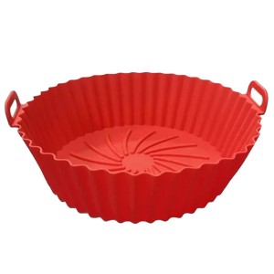 FORMA SILICONE AIRFRYER REDONDA 20CM VERMELHA