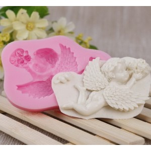 MOLDE ANJO COM BUQUÊ